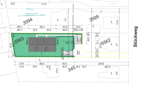 Sanierung eines Einfamilienhauses und Neubau eines Doppelhauses auf dem hinteren Grundstück