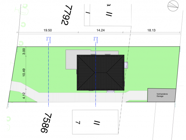 Neubau eines eingeschossigen Einfamilienhauses
