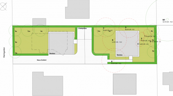Neubau von zwei Einfamilienhäusern im Toscana Stil