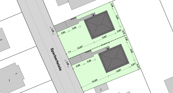 Neubau von zwei Einfamilienhäusern im Toscana Stil