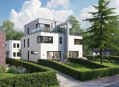 Neubau eines Doppelhauses in zweigeschossiger Bauweise und eines Einfamilienhauses
