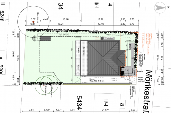 Neubau eines Mehrfamilienhauses mit Tiefgarage für 8 Parteien