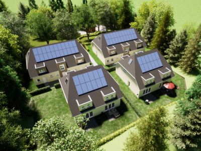 Neubau von zwei Doppelhäusern und zwei Reihenhäusern mit jeweils 3 Parteien